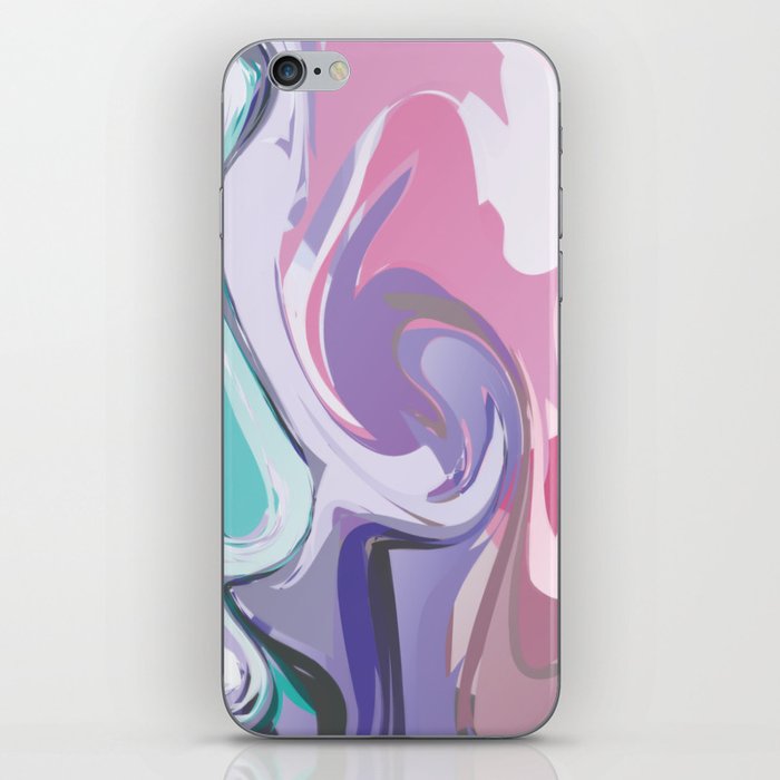 Pastel colors marble iPhone Skin