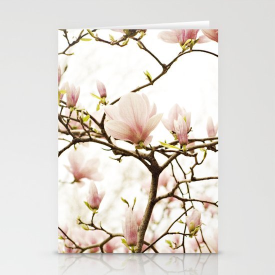 Queen For A Day Pink Magnolia Flower Stationery Cards