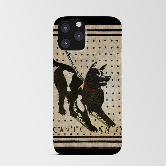 Pompeii Dog mosaic (Beware of Dog) iPhone Card Case