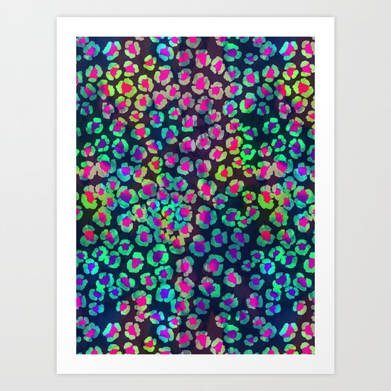 GLOW LEOPARD Art Print
