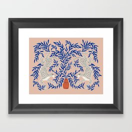 Leopard Vase Framed Art Print