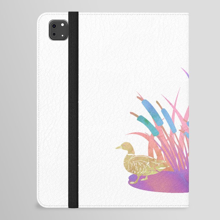 Pastel Watercolor Ducks iPad Folio Case