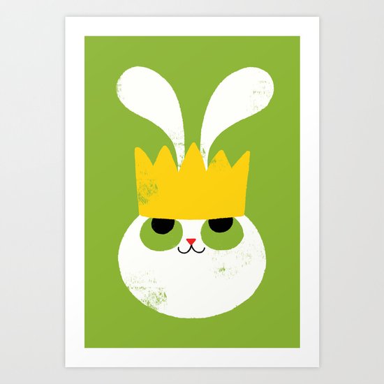 Rabbit King Art Print