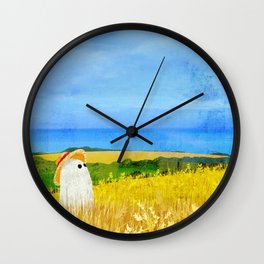 There's a Ghost in the Wheat Field Wall Clock