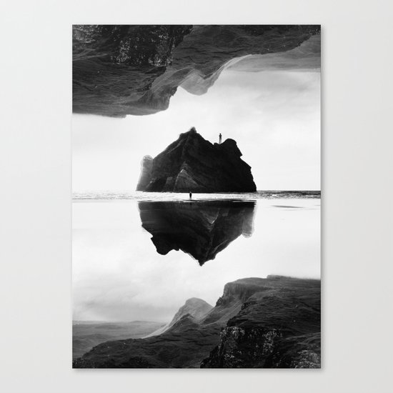 Black and White Isolation Island Canvas Print