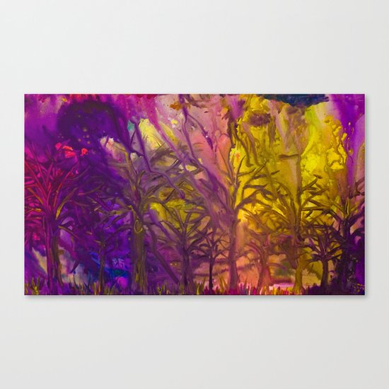 Psychedelic Forest Fire Canvas Print
