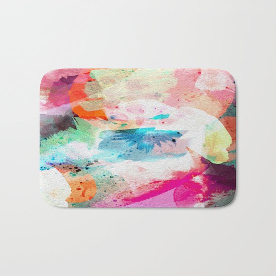 Abstract Color Paint Bath Mat