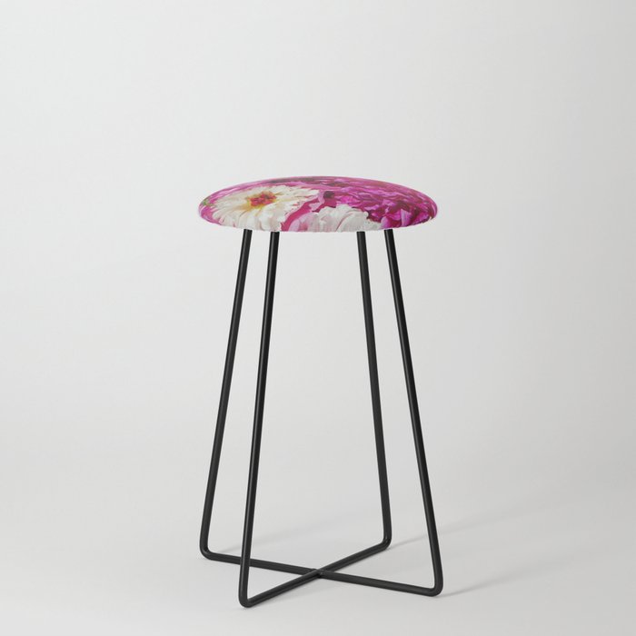 Pink Peony Perfection Counter Stool