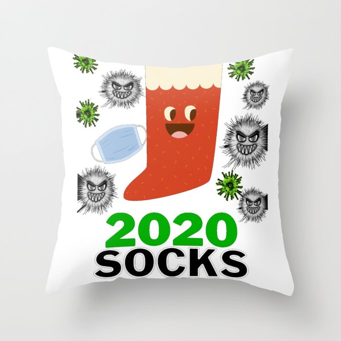 2020 Socks Throw Pillow