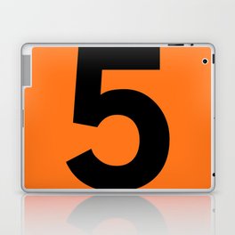 Number 5 (Black & Orange) Laptop Skin