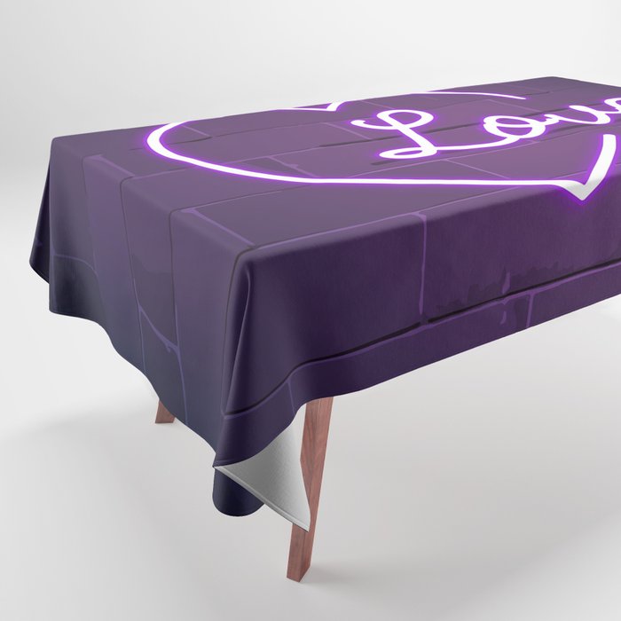 Neon LOVE Sign Tablecloth