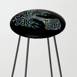 Celtic Tree of Life Multi Colored Counter Stool