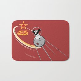 Laika Bath Mat | Cute, Comunism, Sputnik, Cold, Laika, Ussr, Spaceship, Cccp, Russia, War 