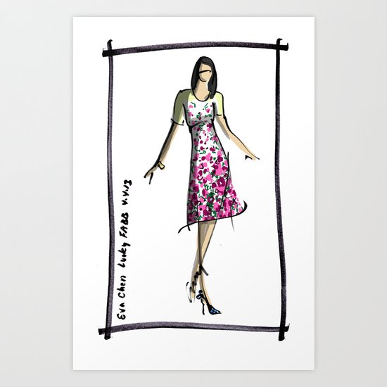 Eva Chen at Lucky FABB Art Print