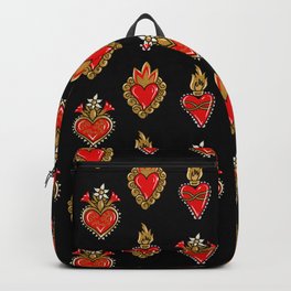 Sacred hearts pattern Backpack | Heart, Hearts, Drawing, Tattoo, Valentinesday, Pattern, Sacredheart, Sacredhearts, Oldschool, Mexico 