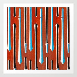 Minimal Abstract Geometric Forms On Red Background Art Print | Minimalism, Minimal, Modern, Summer, Arrow, Fabrik, Timeless, Graphicdesign, Decor, Arrows 