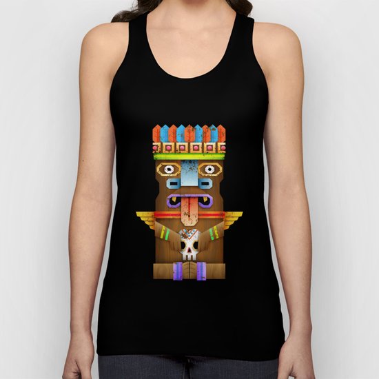 Tiki Statuette Unisex Tank Top
