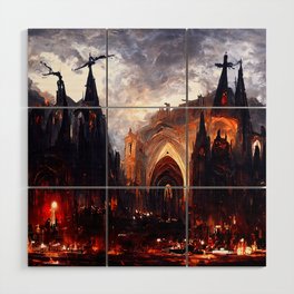 Lucifer Palace in Hell Wood Wall Art
