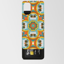 Owl Flowers 1970s Modern Vintage Wallpaper Pattern Android Card Case