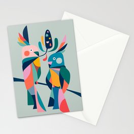 Rainbow Cockatoos Stationery Card