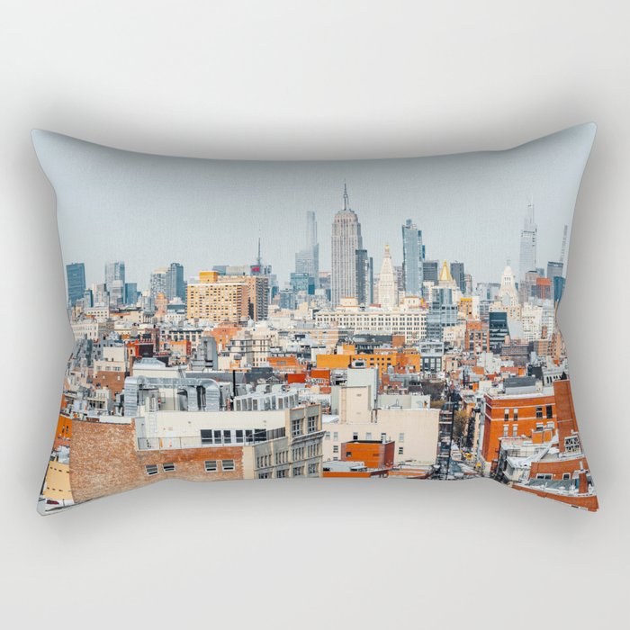 Manhattan Skyline Views Rectangular Pillow