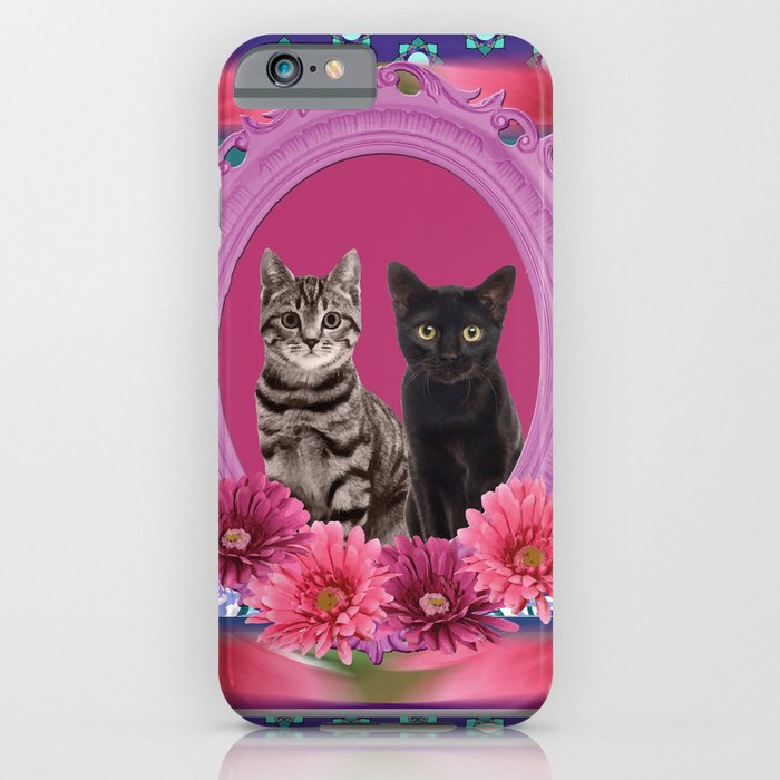 Two Cats Frame iPhone Case