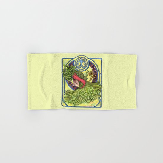 Art nouveau. Spices and vegetables Hand & Bath Towel