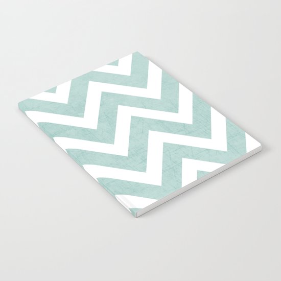 robins egg blue chevron Notebook