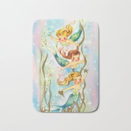 Mermaids Pastel Sparkles Bath Mat