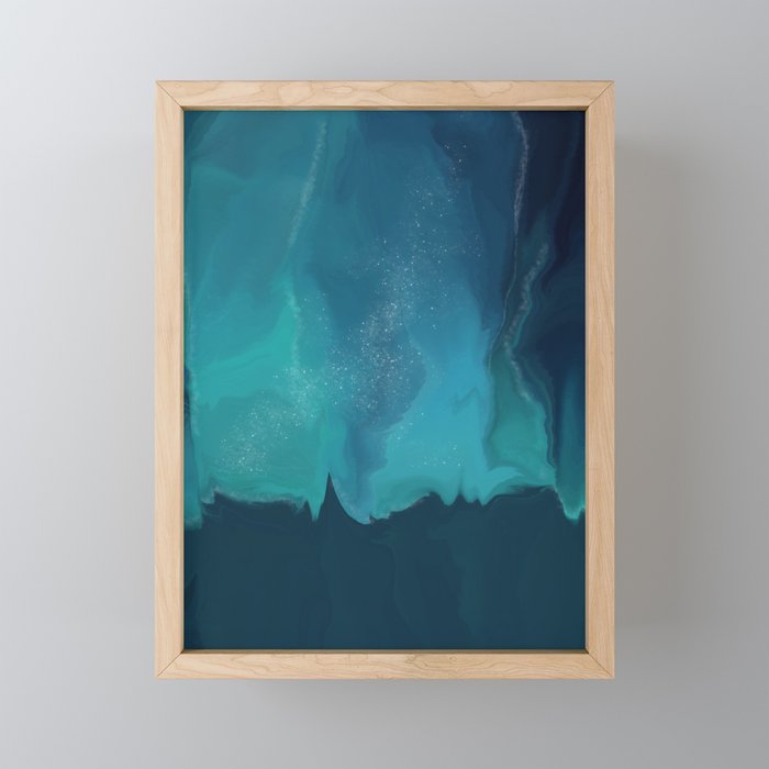 Northern Lights Abstract - 4 Framed Mini Art Print