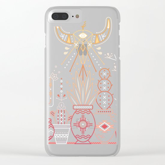 Santa Fe Garden – Pink Sunset Clear iPhone Case