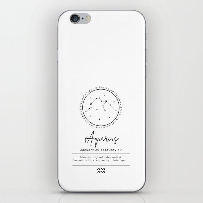 Aquarius | B&W Zodiac iPhone Skin