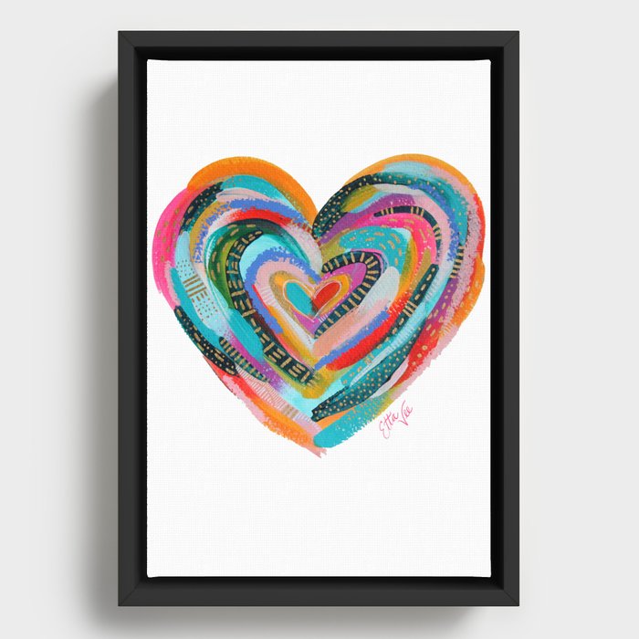 Art Heart no.1 Framed Canvas