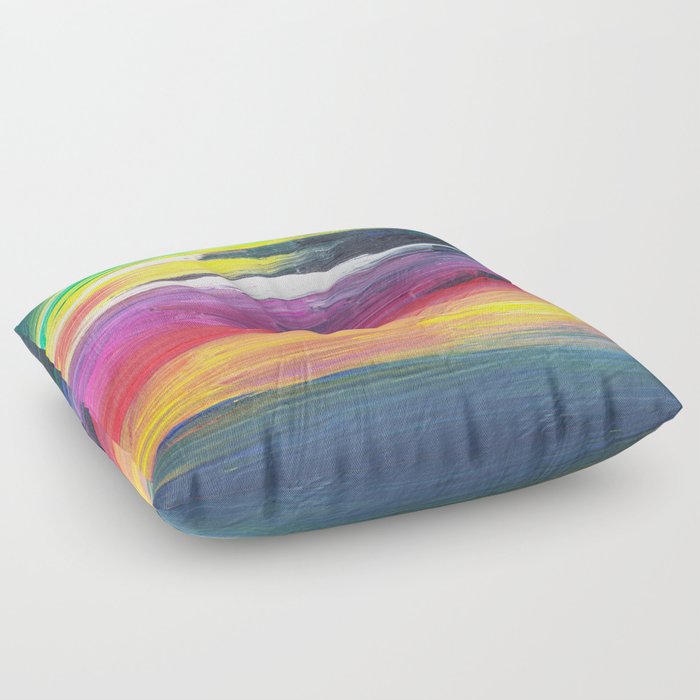 Abstract Minimalist Colorful Painting Floor Pillow