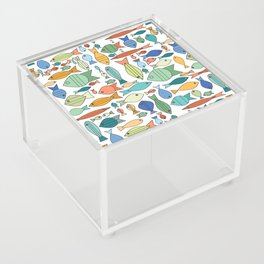 Retro Fish White Acrylic Box