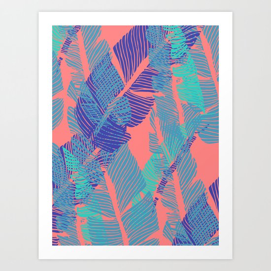 Carved Fluo Jungle #society6 #decor #buyart Art Print