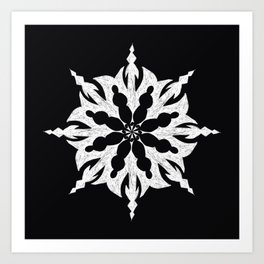 Medieval Babe Snowflake Art Print
