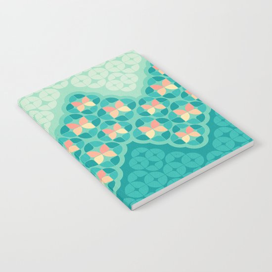 Blue Garden Pattern Notebook
