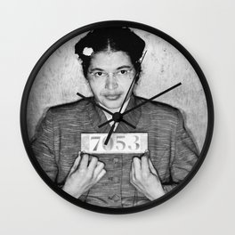 Rosa Parks Mugshot Wall Clock