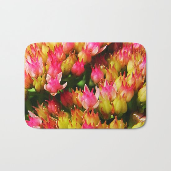 small pink flowers Bath Mat