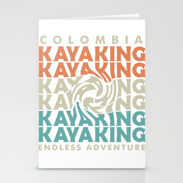 colombia kayak adventure Stationery Cards