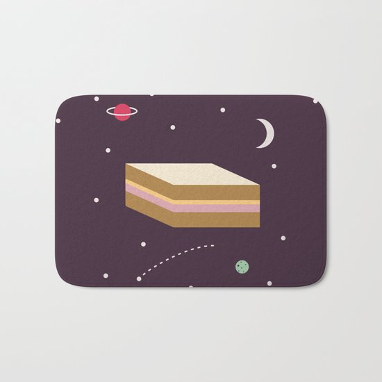 Ham & Cheese in Space Bath Mat
