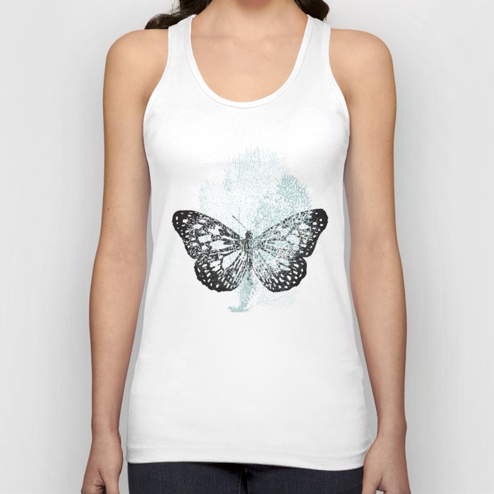fine art Abstract art gestual, organic and butterfly Tank Top