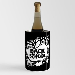 Back To School Apple Cool Illustration Kids Wine Chiller