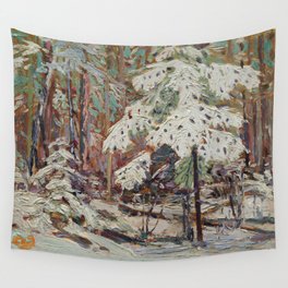 Tom Thomson ‑ Snow in the Woods - Canada, Canadian Oil Painting - Group of Seven Wall Tapestry