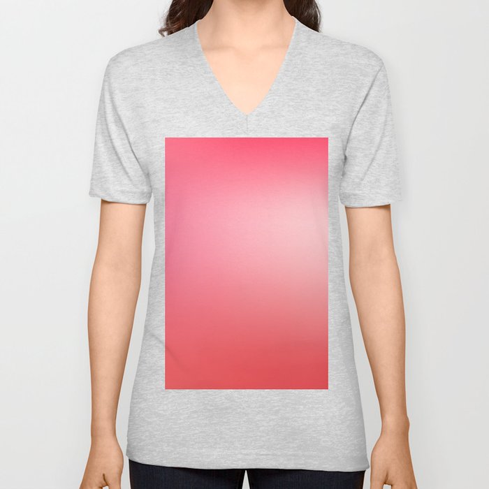 17  Red Gradient Aesthetic 220521 Valourine Digital  V Neck T Shirt