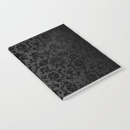 Black Damask Pattern Design Notebook