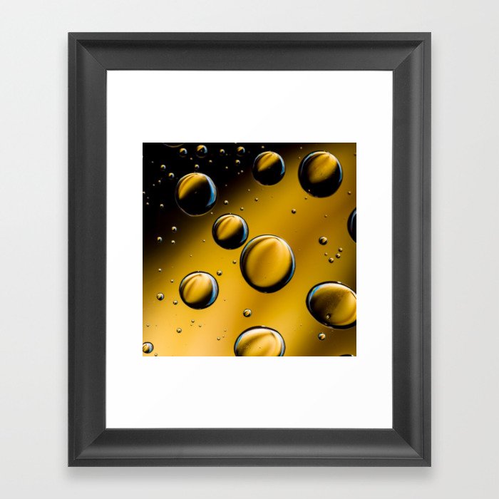 Yellow Bubbles Framed Art Print