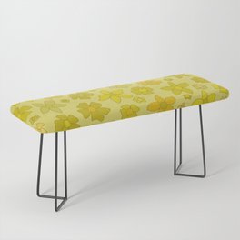retro flower vintage vibes 70s mustard yellow by surfy birdy Bench