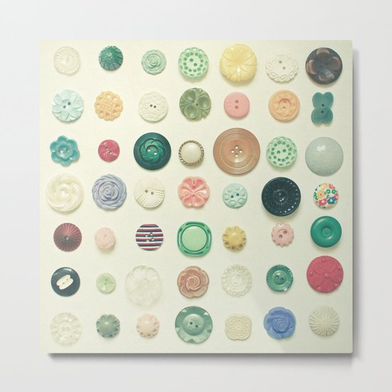 The Button Collection Metal Print